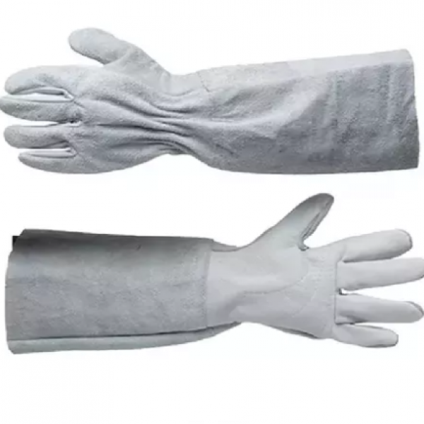 Luva de Raspa Cano Longo P40 Cor: Cinza C...