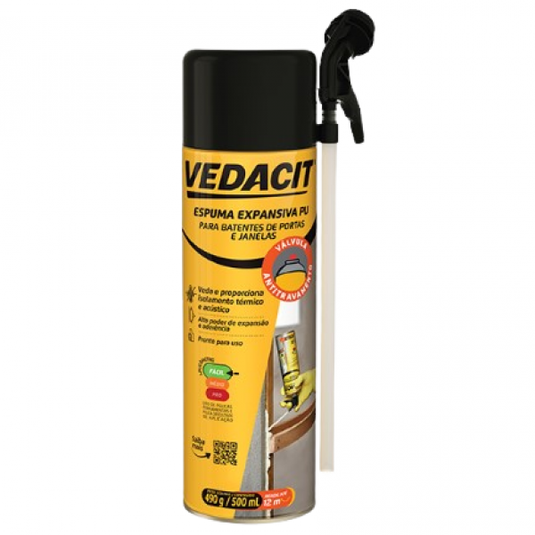 Espuma Expansiva PU 500ml - VEDACIT