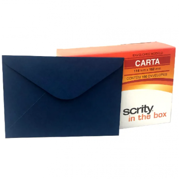 Envelope carta 114x162mm 80g azul escuro ...
