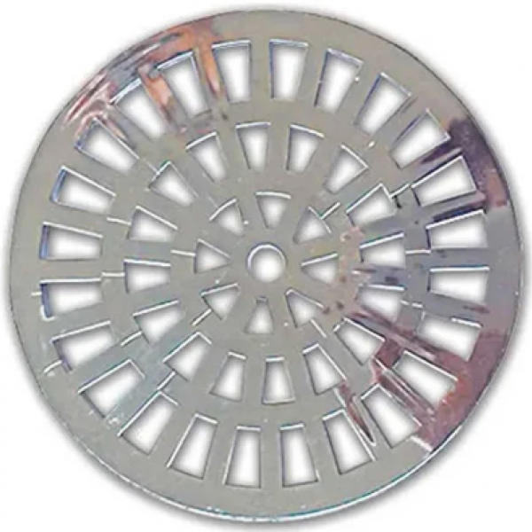 Grelha PVC Redonda Cromada (6 Unidades) 1...