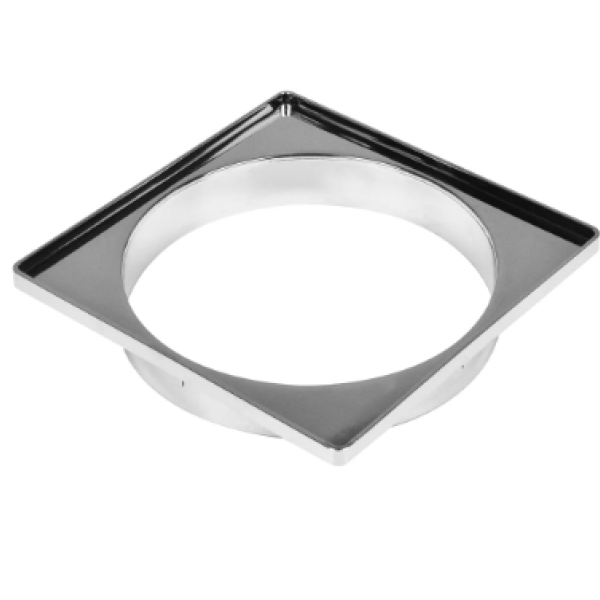 Porta Grelha PVC Quadrada Cromada (6 Unid...