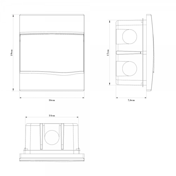 Quadro Central PVC de Embutir Nema Para 5...
