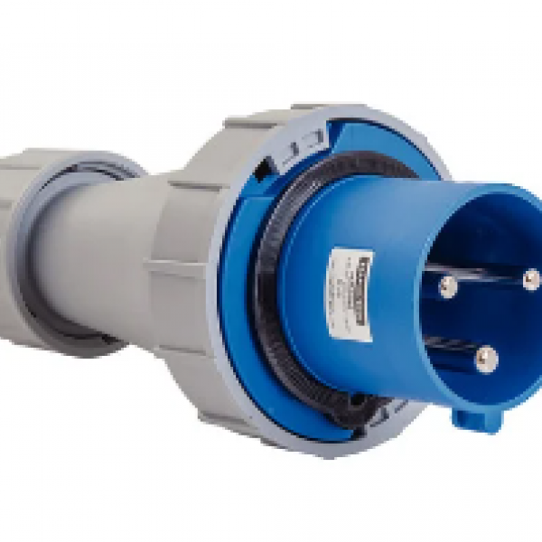 Plugue 2P+T 220V/63A/6H - Azul - REF: 562...