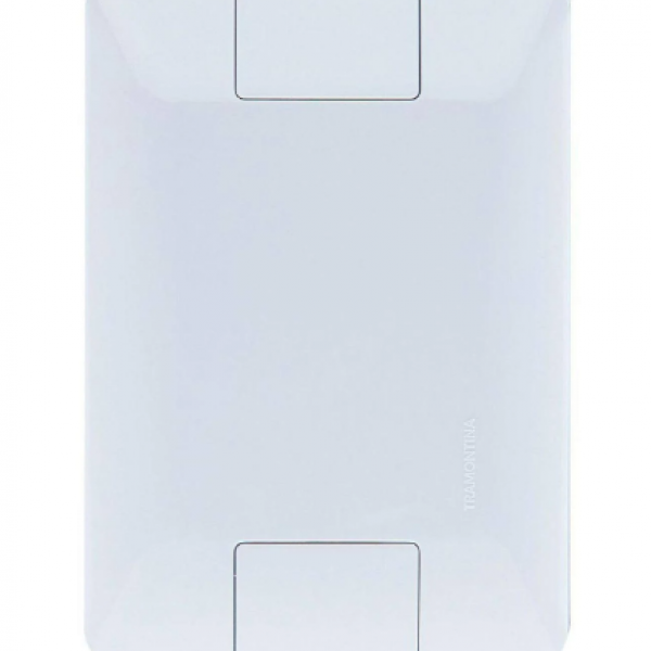 Placa Retangular Cega Mod. Aria Cor: Bran...