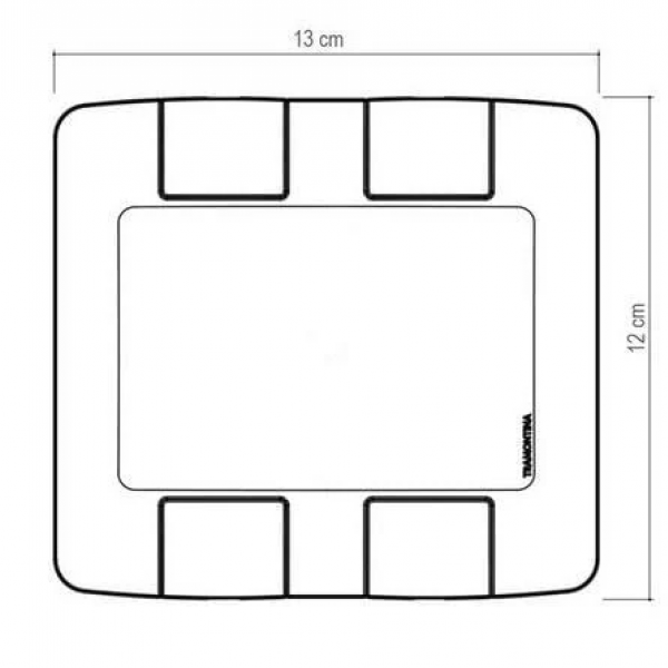 Placa Quadrada Cega C/ 1 Furo Mod. Aria C...