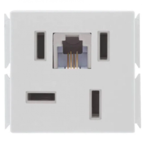 Modulo 1 Tomada Telefone 4P + RJ11 Mod. A...