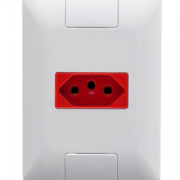Conjunto 1 Tomada 2P+T C/ Placa 250V/20A ...