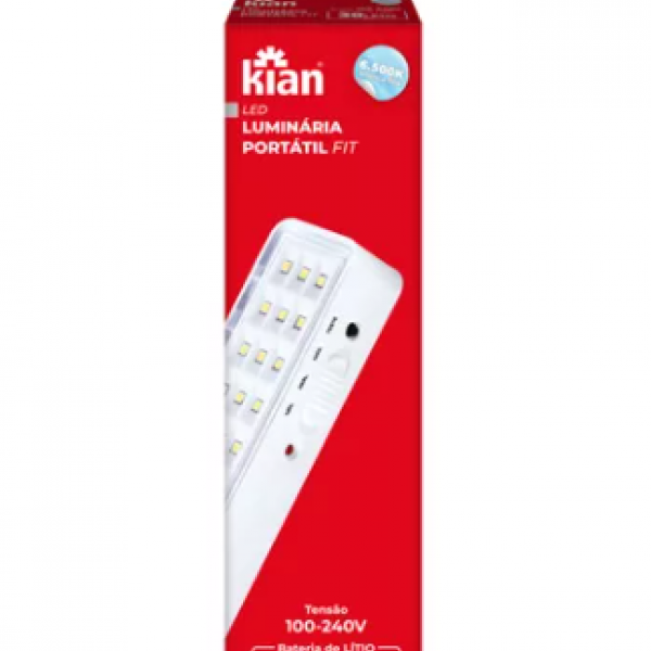 Luminaria Emergencia 30 Leds Bivolt Cor: ...