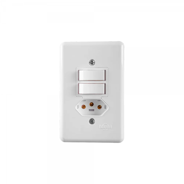 Conjunto 1 Interruptor Simples + 1 Parale...