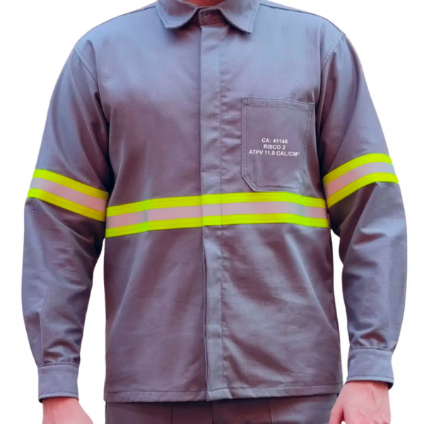 Camisa Eletricista NR10 Risco 2C/FX Refle...