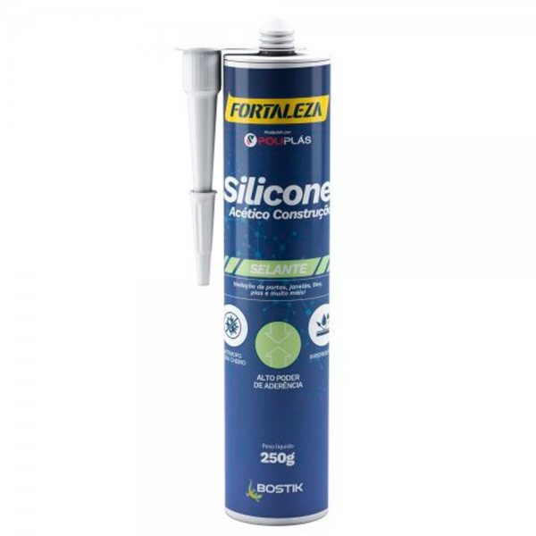 Silicone Acetico Uso Geral 250GR Transpar...