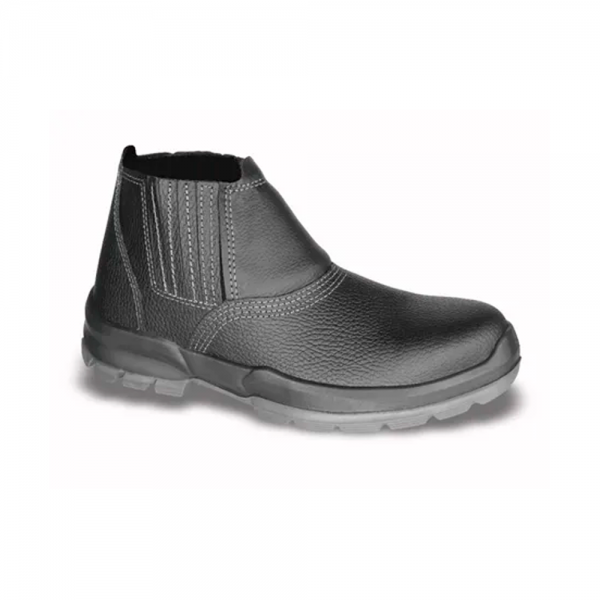 Botina de Couro Elástico Bico Composite T...