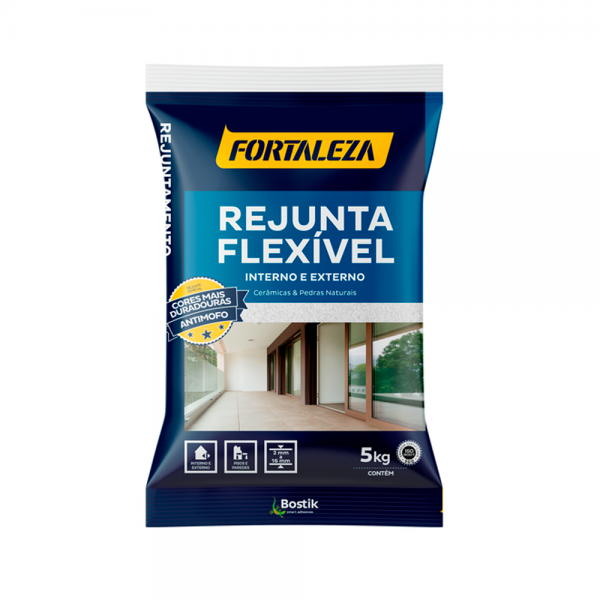 Rejunte Resinado Flexível 5kg Preto Forta...