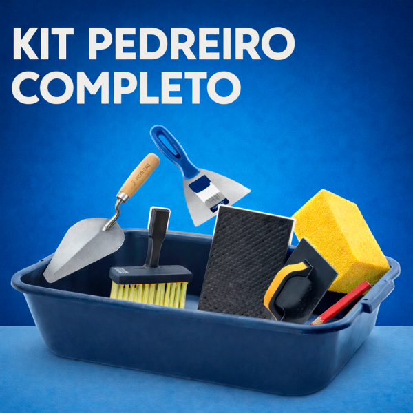 Kit Pedreiro Profissional 7 Peças Ferrame...