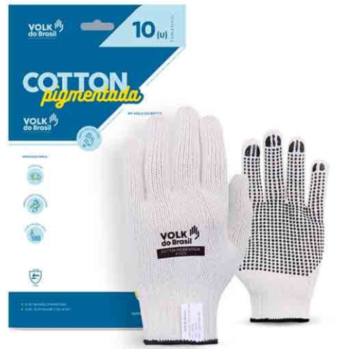 Luva Malha Natural Pigmentada - COTTON - ...