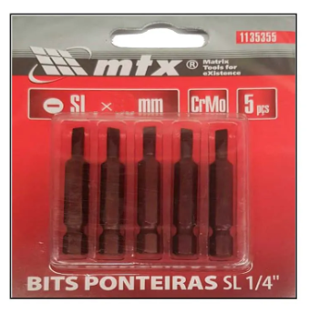 Bits Fenda (5 Unidades) 1/4" - MTX
