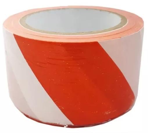 Fita Zebrada Laranja/Branco 70mm x 200mts...