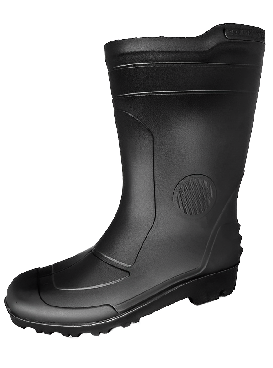 Bota de PVC Cano Alto Sem Forro Preto CA:...