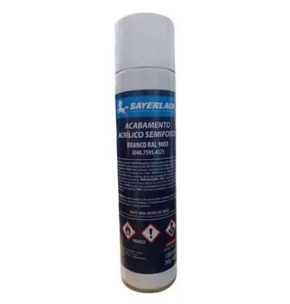 Tinta Spray Acrílica Branca Fosca 400ML -...