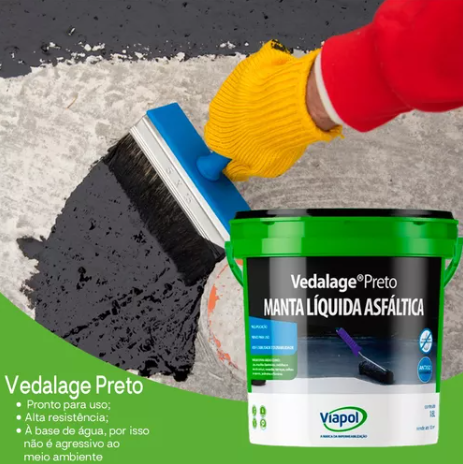 Manta Líquida Asfáltica Vedalage Cor: Pre...