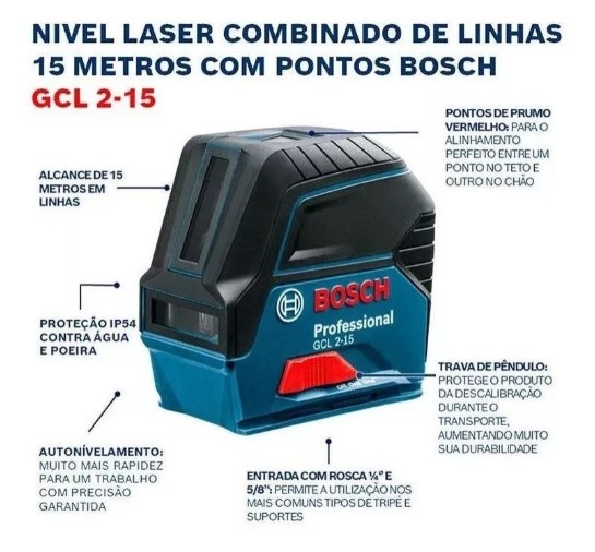 Nível À Laser GCL 2-15 G - Suporte Clipe ...