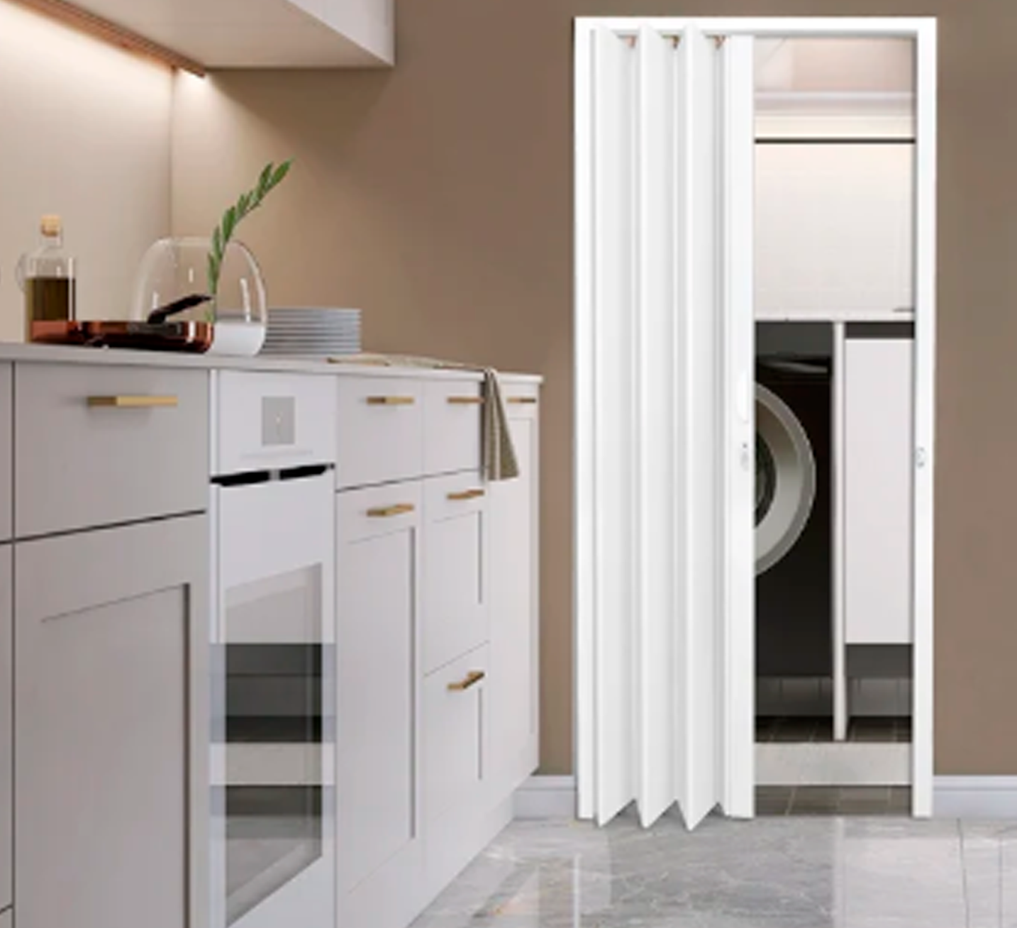 Porta Sanfonada PVC Branca 70 X 2,10MTS 2...