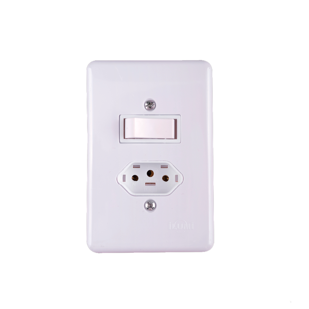 Conjunto 1 Interruptor Paralelo + 1 Tomad...