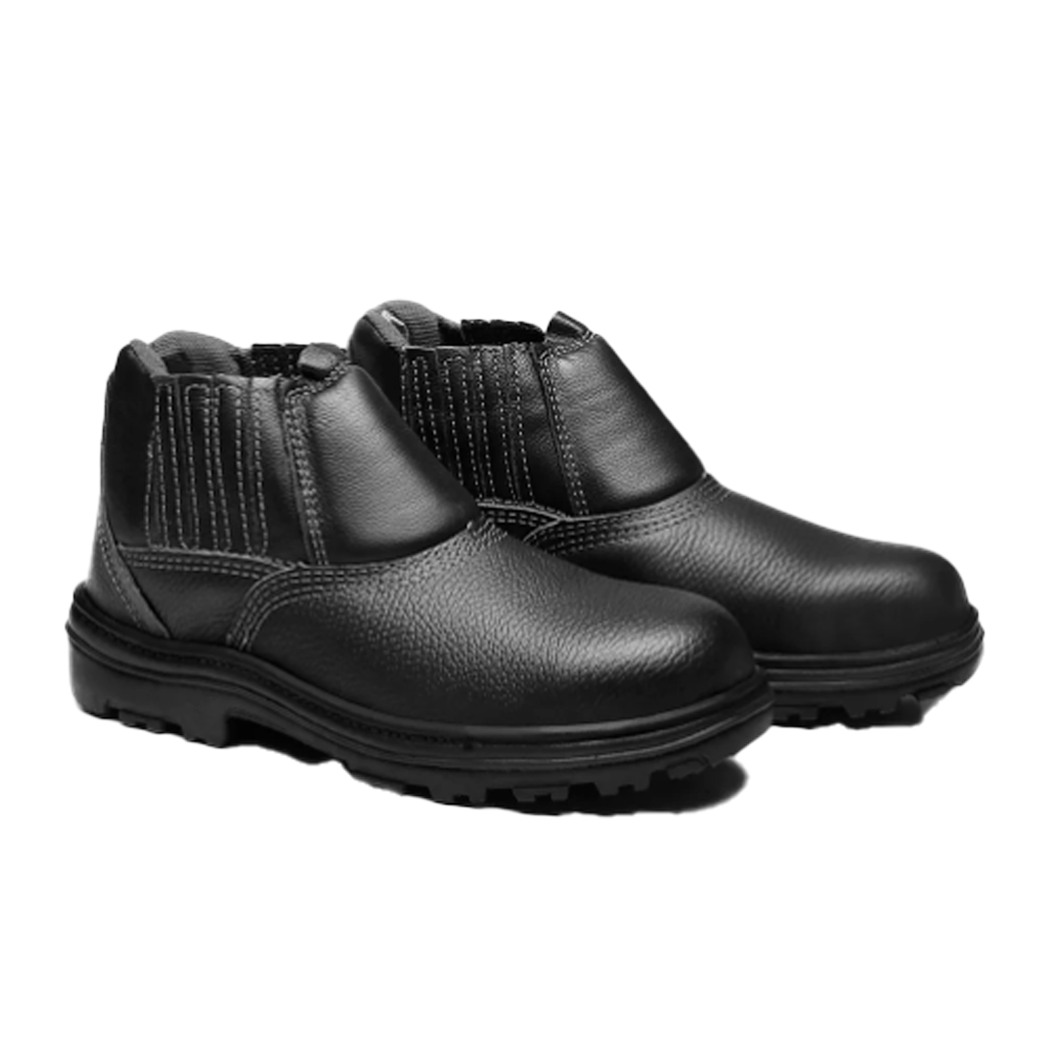 Botina De Couro Elástico Bico Pvc 32623 6...
