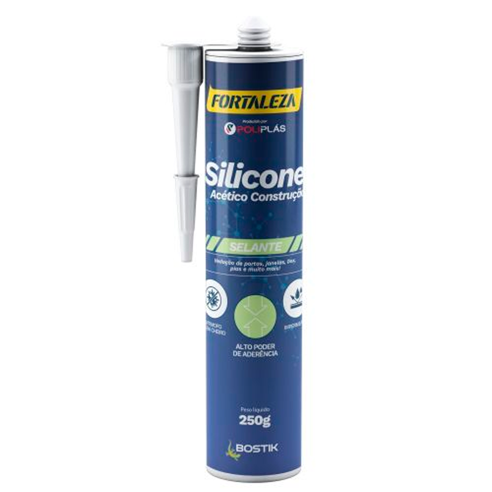 Silicone Acetico Uso Geral 250GR Transpar...