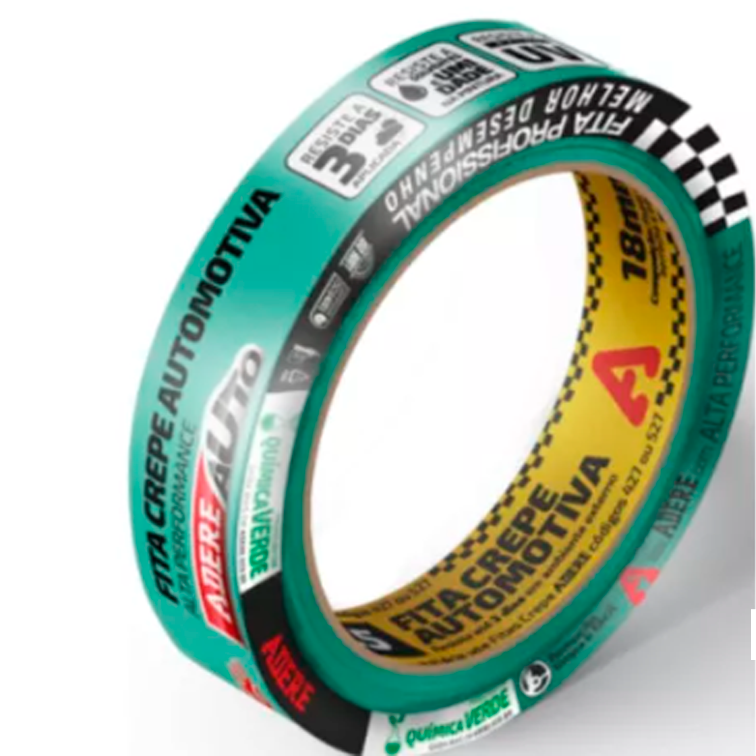 Fita Crepe Automotiva 525 18mm X 40Mts  6...