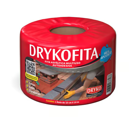 Fita Asfaltica Aluminio 10CM X 10MTS -DRYKO