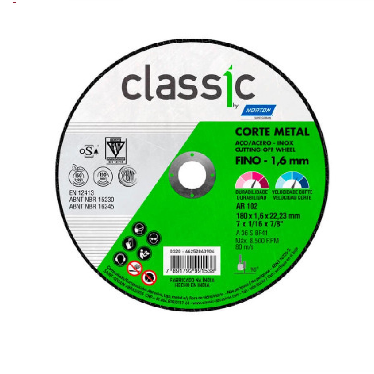 Disco Corte Ferro/Inox - Classic Fino  AR...