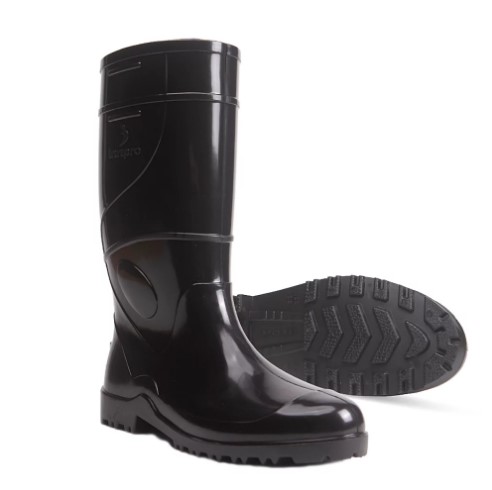 Bota Work PVC Cano Longo Com Forro - Pret...