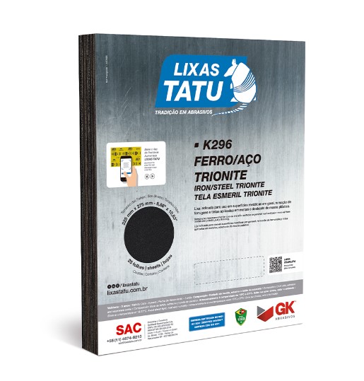 Lixa Metal / Aço TRIONITE - Grão 40 - TATU