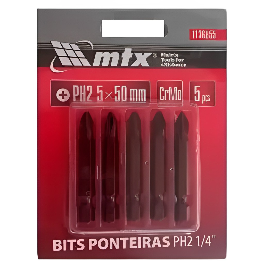 Bits PHILLIPS PH2 (5 Unidades) 1/4 X 25mm...