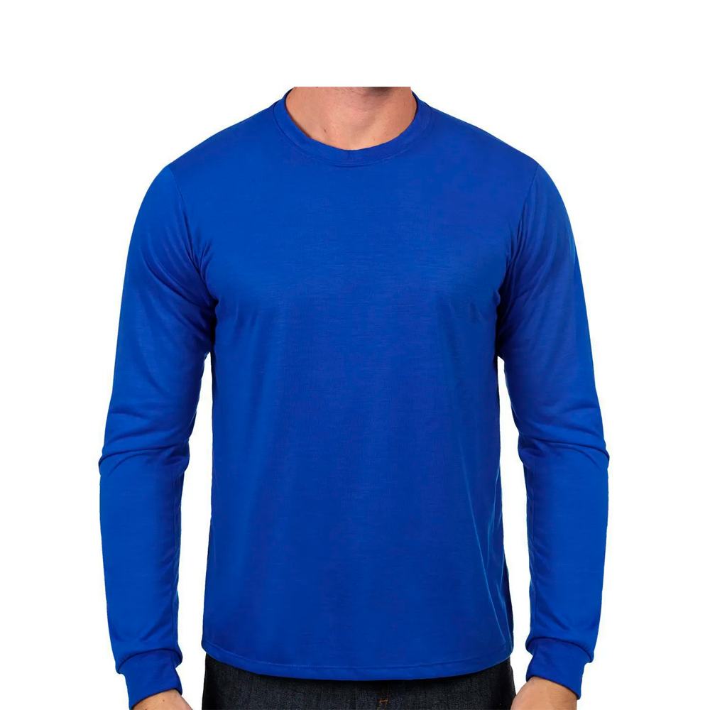 Camiseta PV Gola Careca Manga Longa EXG A...