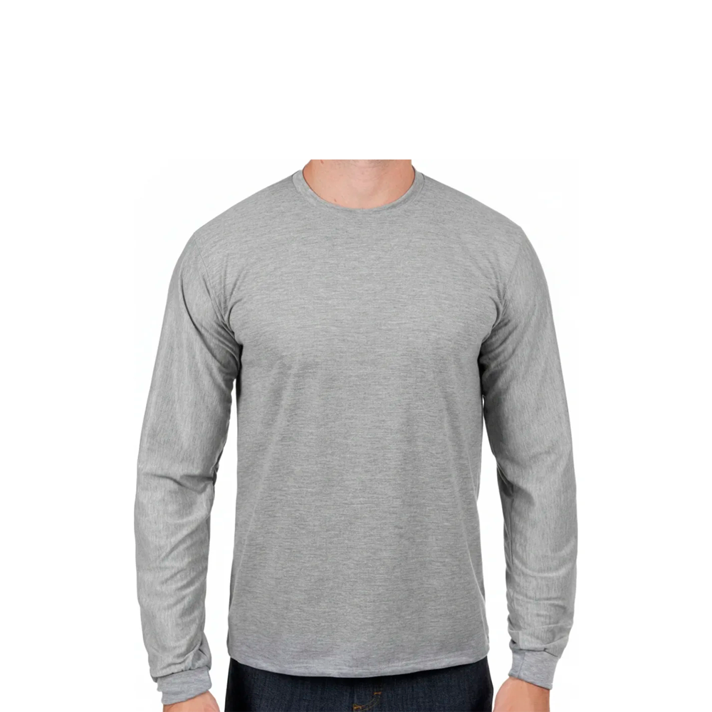 Camiseta PV Gola Careca Manga Longa EXG C...