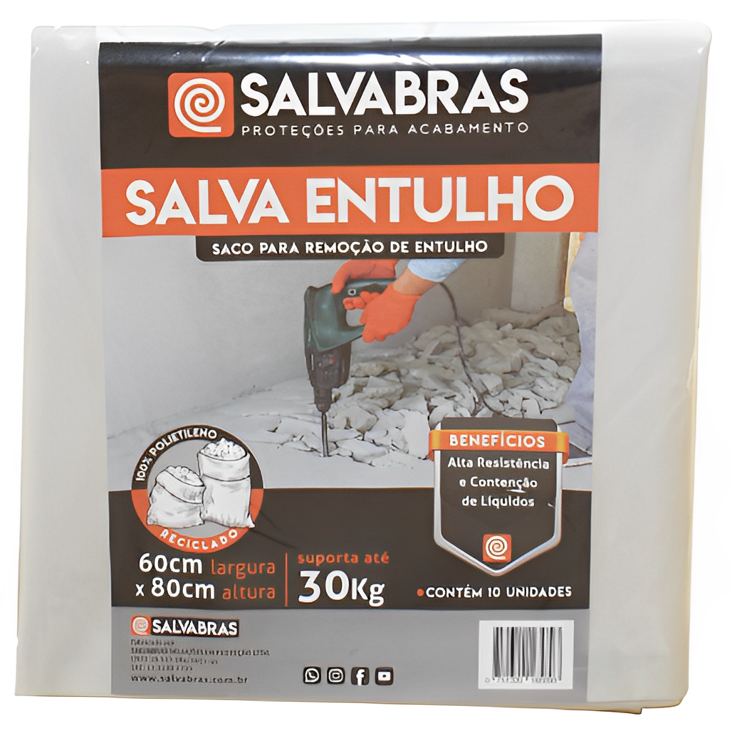 Saco Para Ensacar Entulho 30kg 10 Unidade...