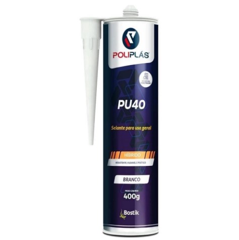 Selante Adesivo PU40 Branco 400gr - POLIPLAS