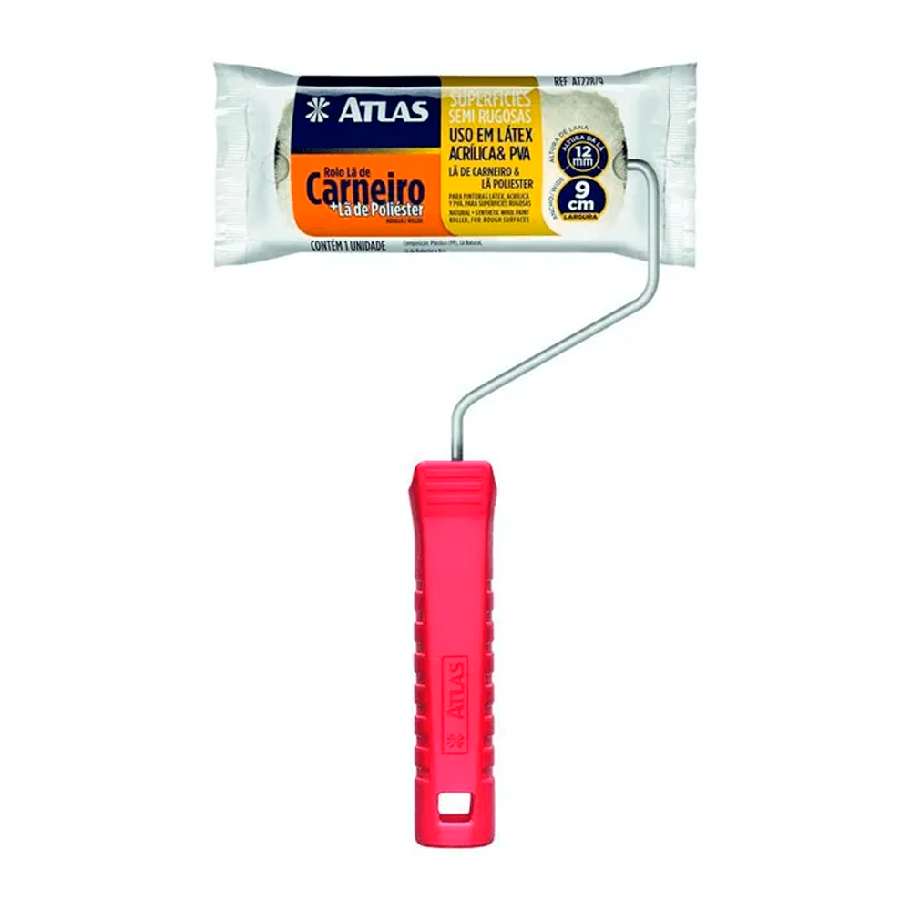 Rolo de Pintura Lã Mista 9cm AT2289 Atlas