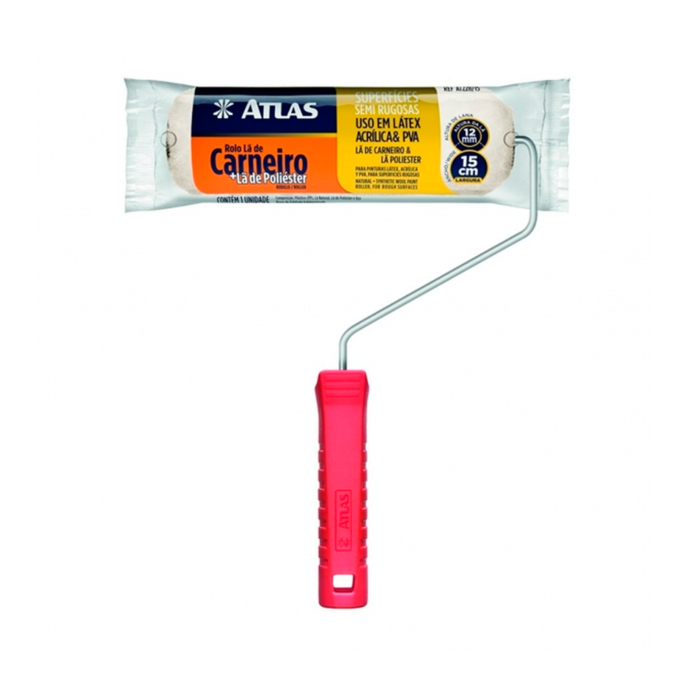 Rolo de Pintura Lã Mista 15cm AT22815 Atlas